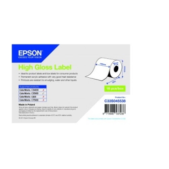 Epson High Gloss Label - Continuous Roll: 102mm x 33m