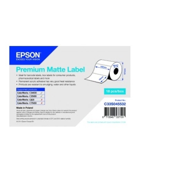 Epson Premium Matte Label - Die-cut Roll: 102mm x 76mm, 440 labels