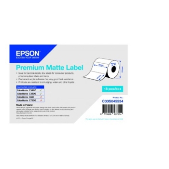Epson Premium Matte Label - Die-cut Roll: 76mm x 51mm, 650 labels