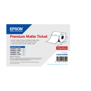 Epson Premium Matte Ticket - Roll: 80mm x 50m
