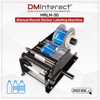DMInteract MRLM-30 Manual Round Sticker Labeling Machine