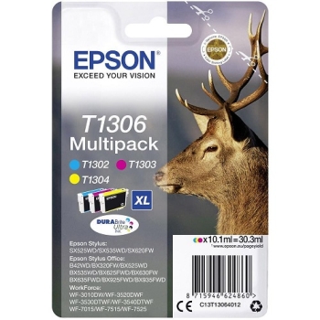 Epson Multipack 3-colours T1306 DURABrite Ultra Ink