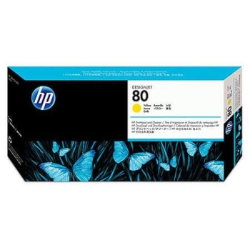 HP 80 Yellow Original Printhead and Printhead Cleaner (C4823A)