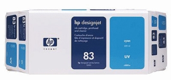 HP 83 Value Pack Cyan Original UV Ink Cartridge and Printhead (C5001A) - 680ml 