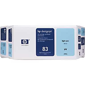 HP 83 Value Pack Light Cyan Original UV Ink Cartridge and Printhead (C5004A) - 680ml 