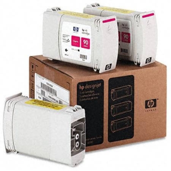 HP 90 3-pack Magenta Original Ink Cartridges (C5084A) - 400ml 