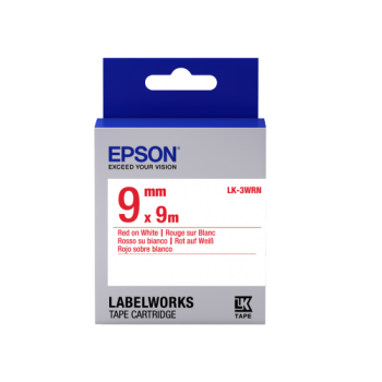 Epson Label Cartridge Standard LK-3WRN Red/White 9mm (9m)