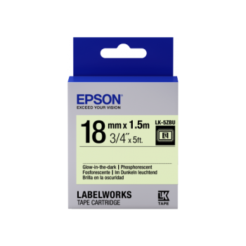 Epson Label Cartridge Glow-in-the-Dark LK-5ZBU Black/Glow 18mm (5m)