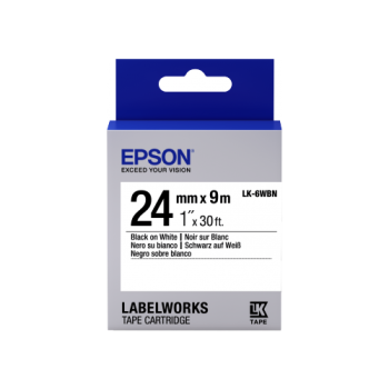 Epson Label Cartridge Standard LK-6WBN Black/White 24mm (9m)