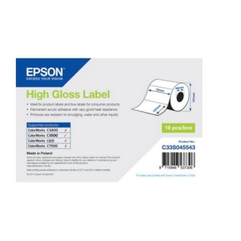 Epson High Gloss Label - Die-cut Roll: 76mm x 127mm, 250 labels