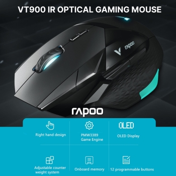 Rapoo VPRO VT900 Wired Black Gaming Mouse 