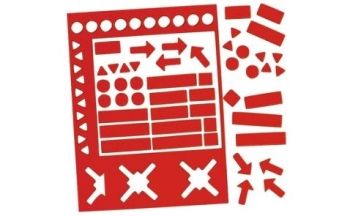Legamaster Assorted Magnetic Symbols Approx. 20 mm high, Red