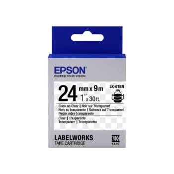 Epson Label Cartridge Transparent LK-6TBN Black/Transparent 24mm (9m)